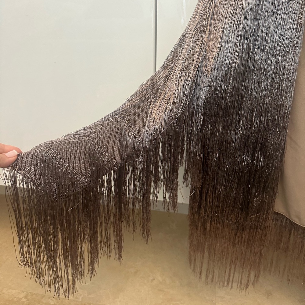 Rachel Zoe Shimmering Fringe Cardigan - Gold - Picture 6 of 9